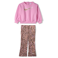 Nike-sæt med crewtrøje og leggings med print til babyer (12-24 mdr.) - Pink