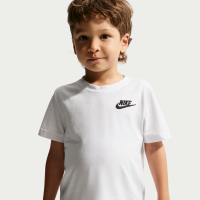 Broderet Nike Futura-T-shirt til mindre børn - hvid