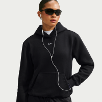 Nike Studio Fleece-hættetrøje i medium vægt til kvinder - sort