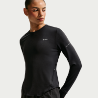 Langærmet Nike Swift Dri-FIT UV-løbetrøje med rund hals til kvinder - sort