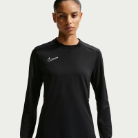 Langærmet Nike Academy Dri-FIT-fodboldtrøje med rund hals til kvinder - sort