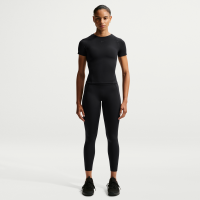 Højtaljede Nike Universa-leggings i 7/8-længde uden søm foran til kvinder - sort
