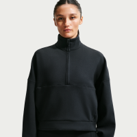 Oversized Nike 24.7 ImpossiblySoft Dri-FIT-trøje med 1/2 lynlås til kvinder - sort