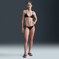 Nike Swim-bikiniunderdel i frottétekstur med bindesnor til kvinder - sort