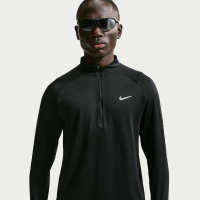 Nike Stride Dri-FIT-løbetop med 1/2 lynlås til mænd - sort
