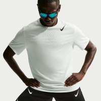 Kortærmet Nike AeroSwift Dri-FIT ADV-løbetop til mænd - hvid