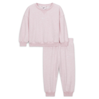 Todelt Nike Essential-crewtrøjesæt i fleece til babyer (12-24 mdr.) - Pink
