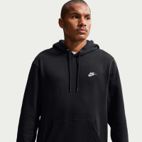 Nike Club-pulloverhættetrøje i fleece til mænd - sort