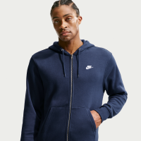 Nike Club Fleece-hættetrøje med lynlås til mænd - blå