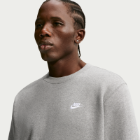 Nike Club-crewtrøje i fleece til mænd - grå