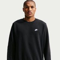 Nike Club-crewtrøje i fleece til mænd - sort