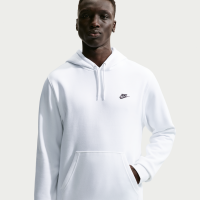 Nike Club-pulloverhættetrøje i fleece til mænd - hvid