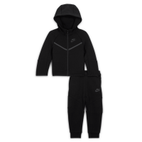 Nike Tech Fleece-sæt i to dele med fuld lynlås til babyer (12-24 M) - sort