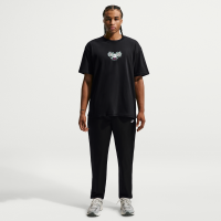 Vævede Nike Club-bukser med faconsyede snit til mænd - sort