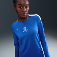 Maskinstrikkede Chelsea FC Strike Third Nike Dri-FIT Total 90-fodboldcrewneck til kvinder - blå