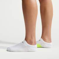 Mellemvægtige Nike Run No-Show-strømper til løb (1 par) - hvid