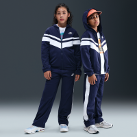 Nike Dri-FIT-tracksuit med hætte til større børn - blå