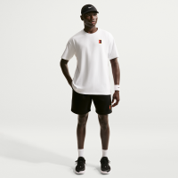 NikeCourt Heritage Dri-FIT-tennisshorts i fleece til mænd - sort