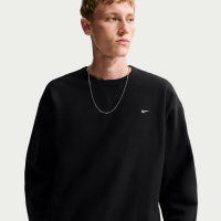Nike Solo Swoosh-crewtrøje i fleece til mænd - sort