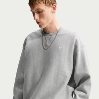 Nike Solo Swoosh-crewtrøje i fleece til mænd - grå
