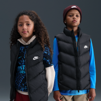 Nike All Day Play Therma-FIT-dynevest med løs pasform til større børn - sort