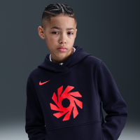 Erling Haaland Club Fleece-fodboldhættetrøje til større børn - blå