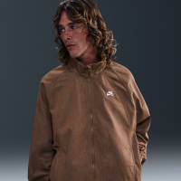 Nike SB Denim-løbejakke med lynlås i fuld længde - brun