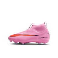 Nike Jr. Mercurial Superfly 10 Academy-high top-fodboldstøvler til flere typer underlag til mindre/større børn - Pink