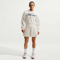 NikeCourt Court-kollektion Dri-FIT-tennisshorts med høj talje til kvinder - hvid