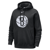 Brooklyn Nets Club Nike NBA-hættetrøje til mænd - sort