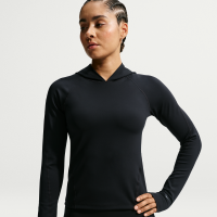 Langærmet Nike Universa Slim-overdel med hætte til kvinder fra Dri-FIT - sort