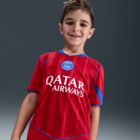 Paris Saint-Germain 2025/26 Stadium Third Nike Dri-FIT Total 90 Replica-fodboldtrøje til større børn - rød