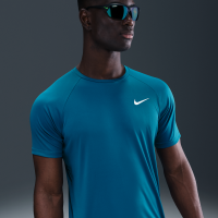 Kortærmet Nike Swim Hydroguard Essential Dri-FIT UV-overdel til mænd - blå