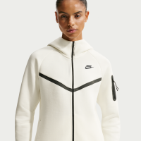 Nike Tech Fleece Windrunner-hættetrøje med lynlås til kvinder - hvid