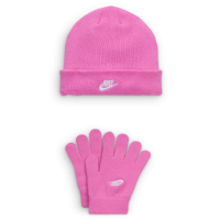 Nike Club-sæt med beanie og vanter til mindre børn - Pink
