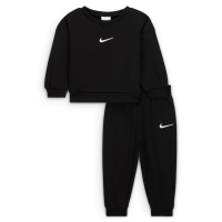 Todelt Nike Essential-crewtrøjesæt i fleece til babyer (12-24 mdr.) - sort