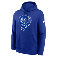 Los Angeles Rams Primetime Club Logo Nike NFL-hættetrøje til mænd - blå