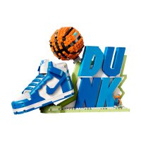 Nike Dunk x LEGO®-sneakerbyggesæt med eksklusiv minifigur - blå