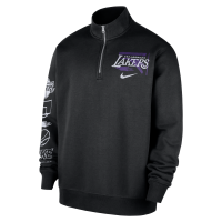 Los Angeles Lakers Courtside Nike NBA Club-top med 1/2-lynlås til mænd - sort