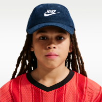 Ustruktureret Nike Club-kasket i denim til børn - blå