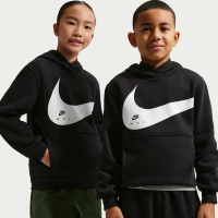 Nike Club-hættetrøje til større børn - sort
