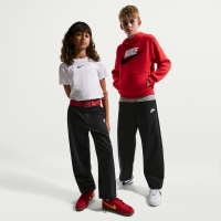 Vævede Nike Club-hverdagsbukser til større børn - sort