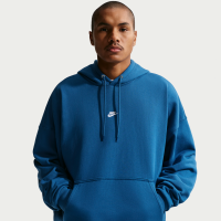 Nike Club oversized hættetrøje i french terry til mænd - blå