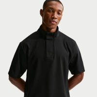 Løstsiddende kortærmet Nike Tailored Performance Dri-FIT-golfvindtrøje til mænd - sort