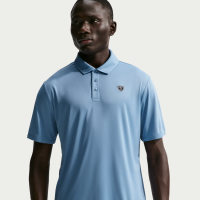 Nike Par Dri-FIT-golfpolo med logo på brystet til mænd - blå