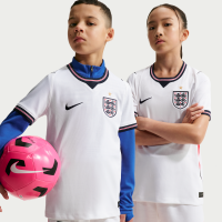 England National Team 2026 Stadium Home Nike Dri-FIT-fodboldtrøje til større børn - hvid