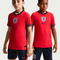 England National Team 2026 Match Away Nike Aero-FIT-fodboldtrøje til større børn - rød