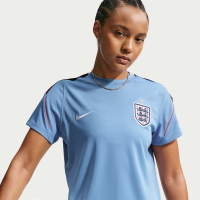 Kortærmet England Strike Nike Dri-FIT-fodboldtrøje til kvinder - blå