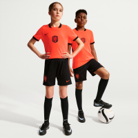 Netherlands 2026 Stadium Home Nike Dri-FIT-fodboldreplika-shorts til større børn - sort