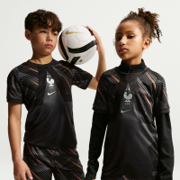 Kortærmet FFF 2026 Stadium Goalkeeper Nike Dri-FIT Replica-fodboldtrøje til større børn - sort